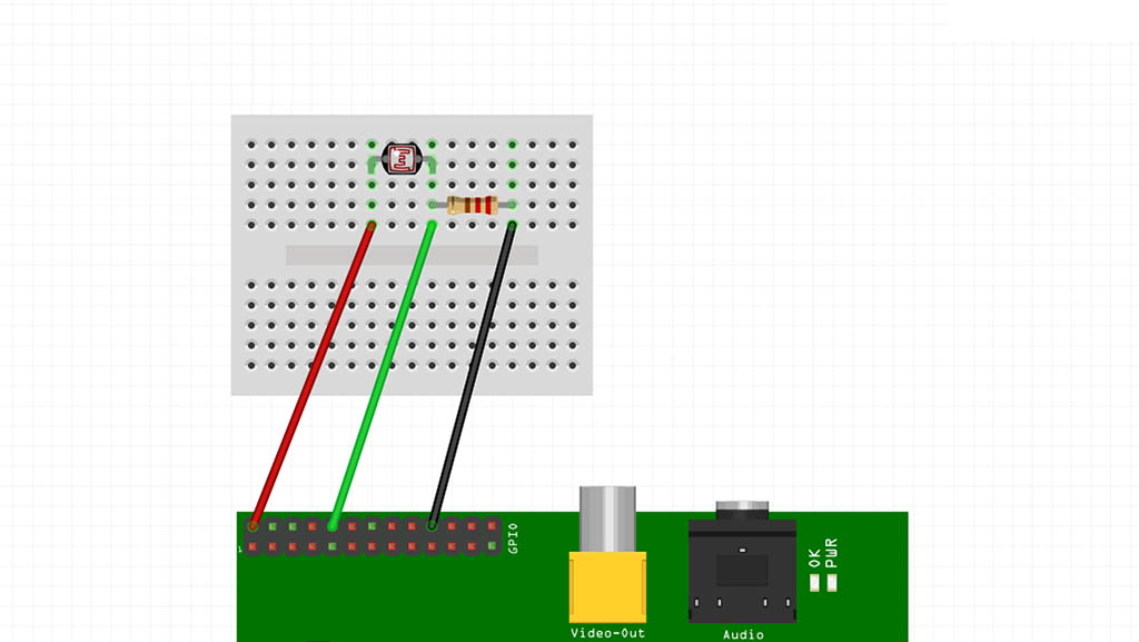 Raspberry PI LDR circuit